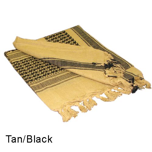 201 Shemagh - Coyote Tan, Black
