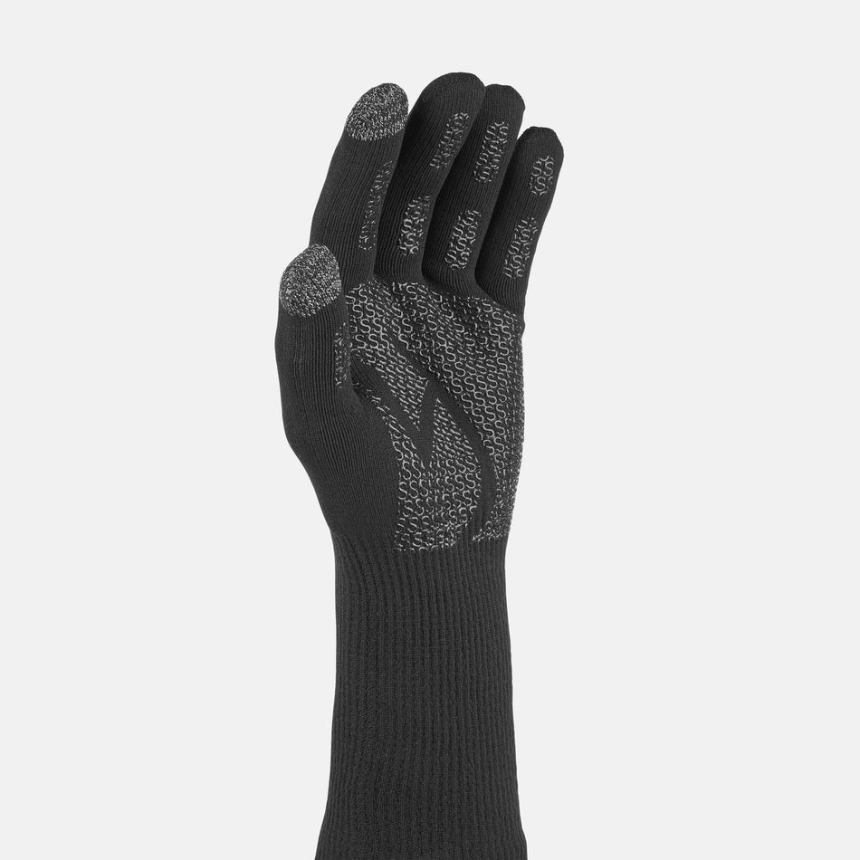 Skeyton wasserdichter Allwetter-Strickstulpenhandschuh mit Ultra-Grip - Schwarz