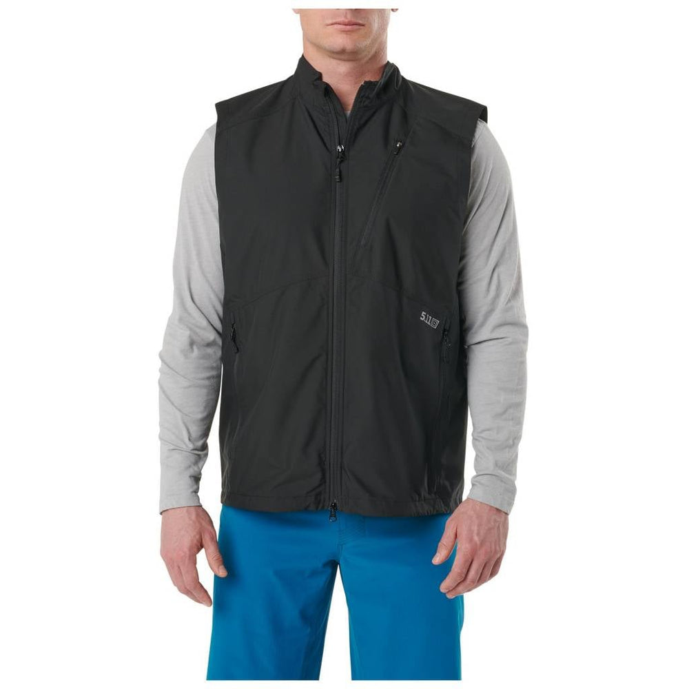 Cascadia Windbreaker-Weste – Schwarz
