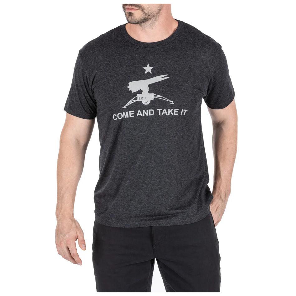 Come Take It T-Shirt mit kurzen Ärmeln – Schwarz