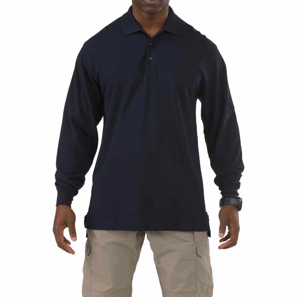 Performance L/S Polo - Dark Navy