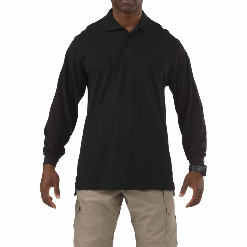 Professional L/S Polo - Black