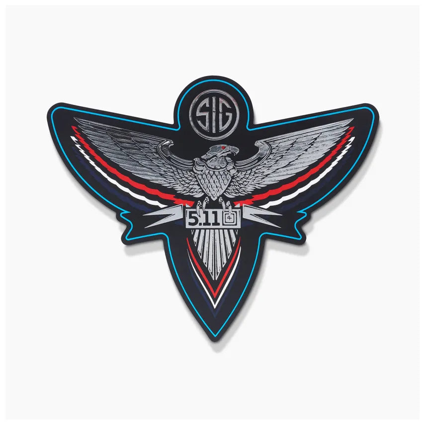 SIG SAUER x 5.11 Chrome Eagle Sticker