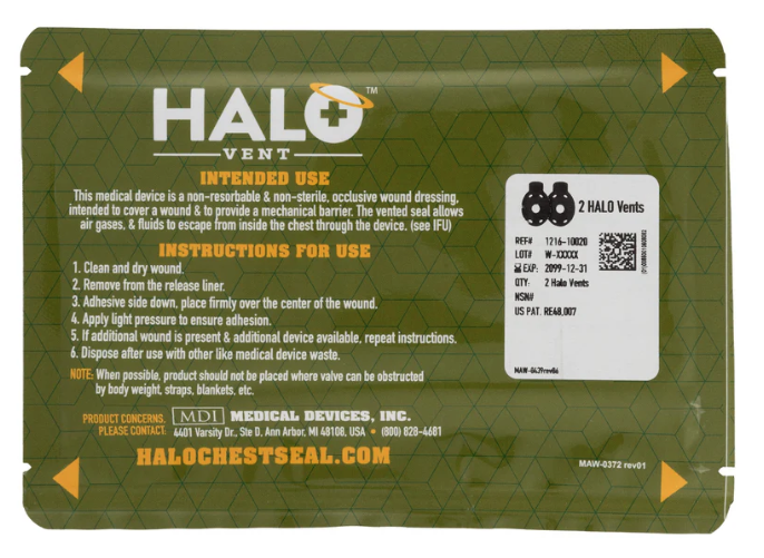 HALO Vent Chest Seal IFAK 2-Pack