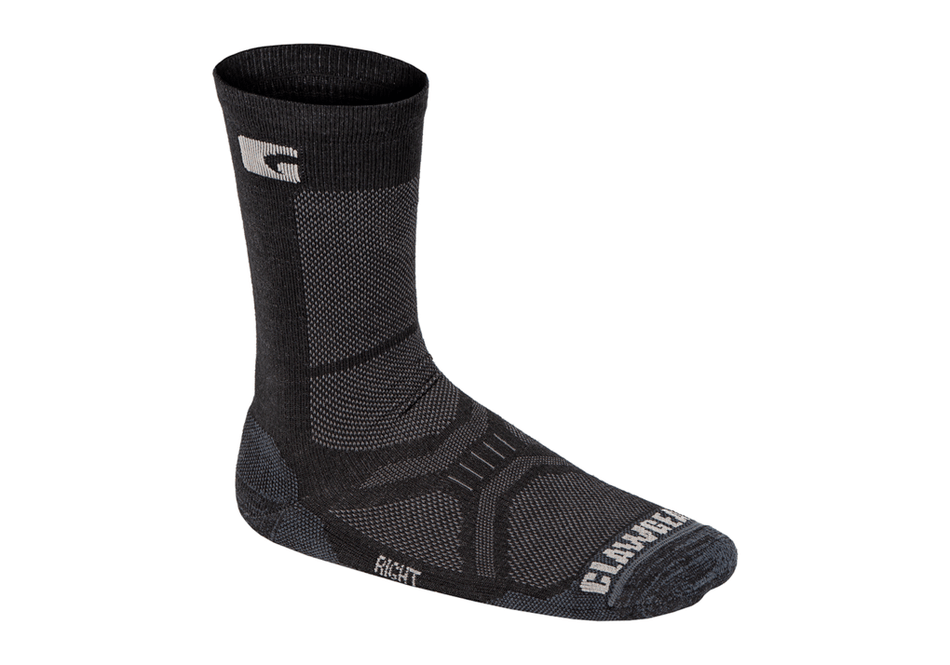Claw Gear Merino-Crew-Socken Schwarz