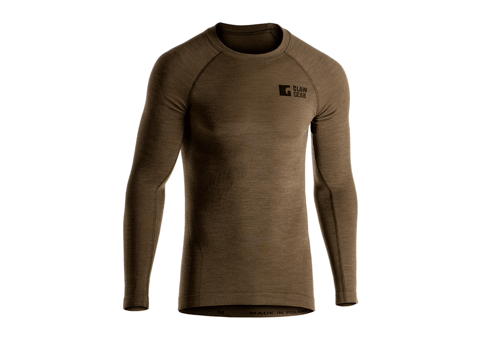 ClawGear Merino Seamless Shirt LS - Stonegrey Olive
