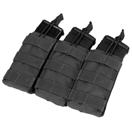 MA27 Triple Open Top M4/M16 Mag Pouch - Black