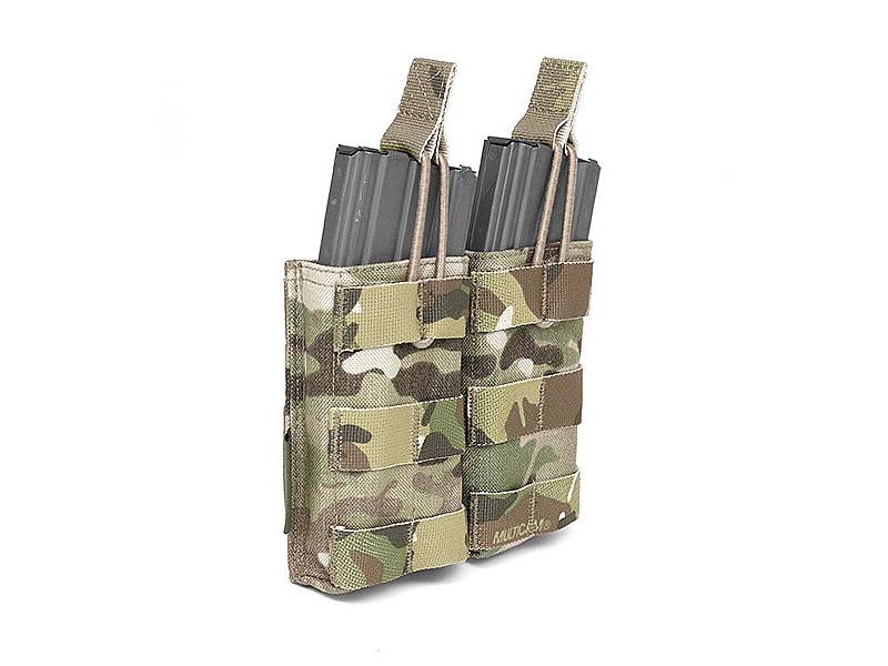 Double Open 5.56 Mag Bungee Retention - MultiCam