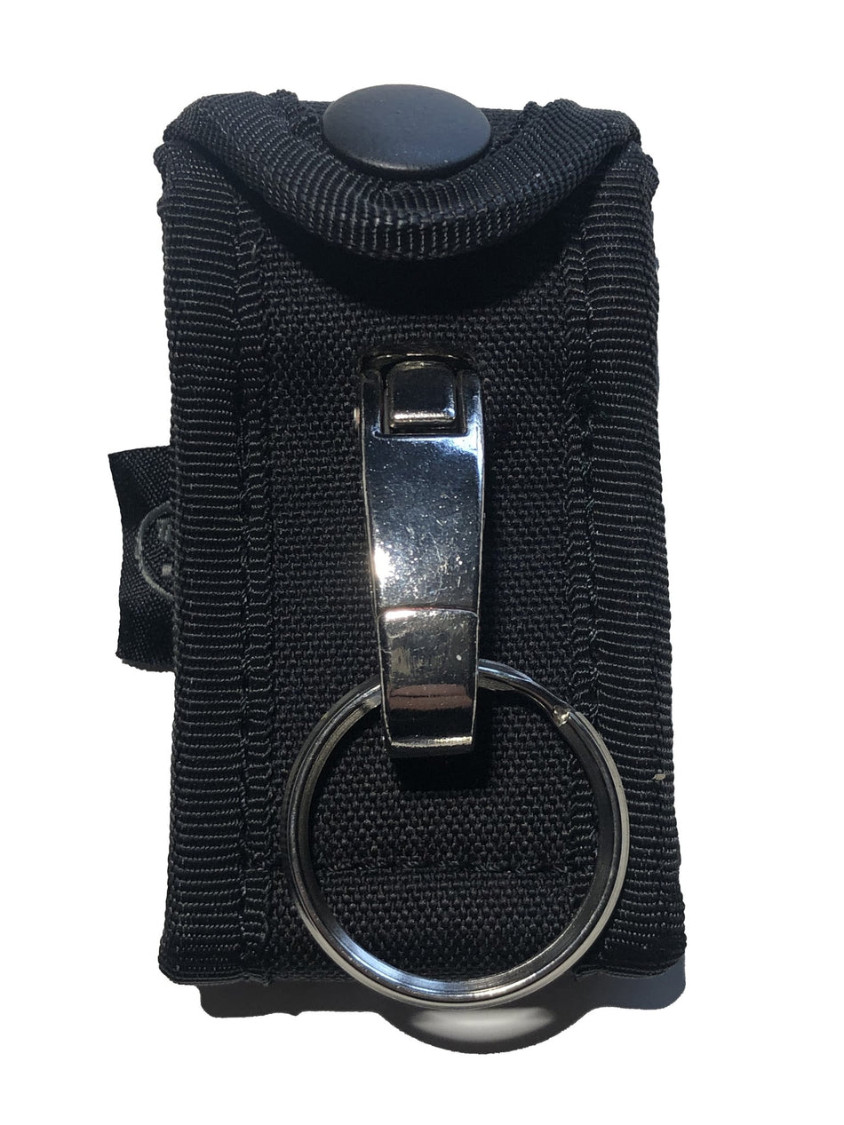 Key Ring Holder with Metal Hook for Belt - Black
