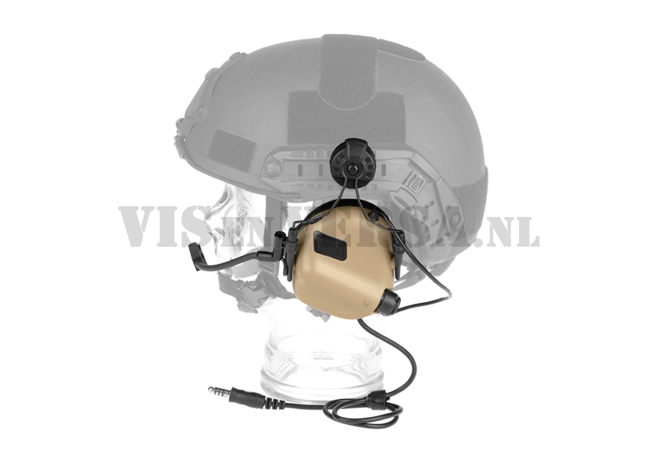 M32H PLUS Tactical Headset with ARC Helmet Adapters - Tan