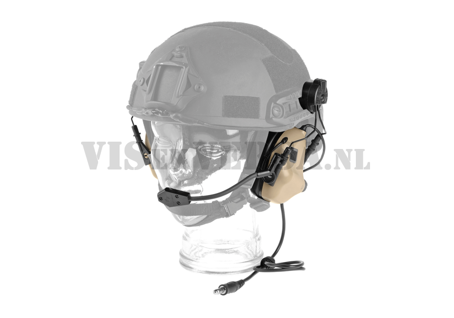 M32H PLUS Tactical Headset with ARC Helmet Adapters - Tan