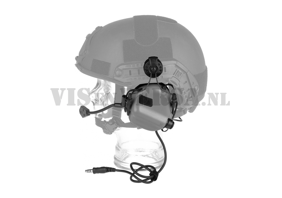 M32H PLUS Tactical Headset with ARC Helmet Adapters - Grey