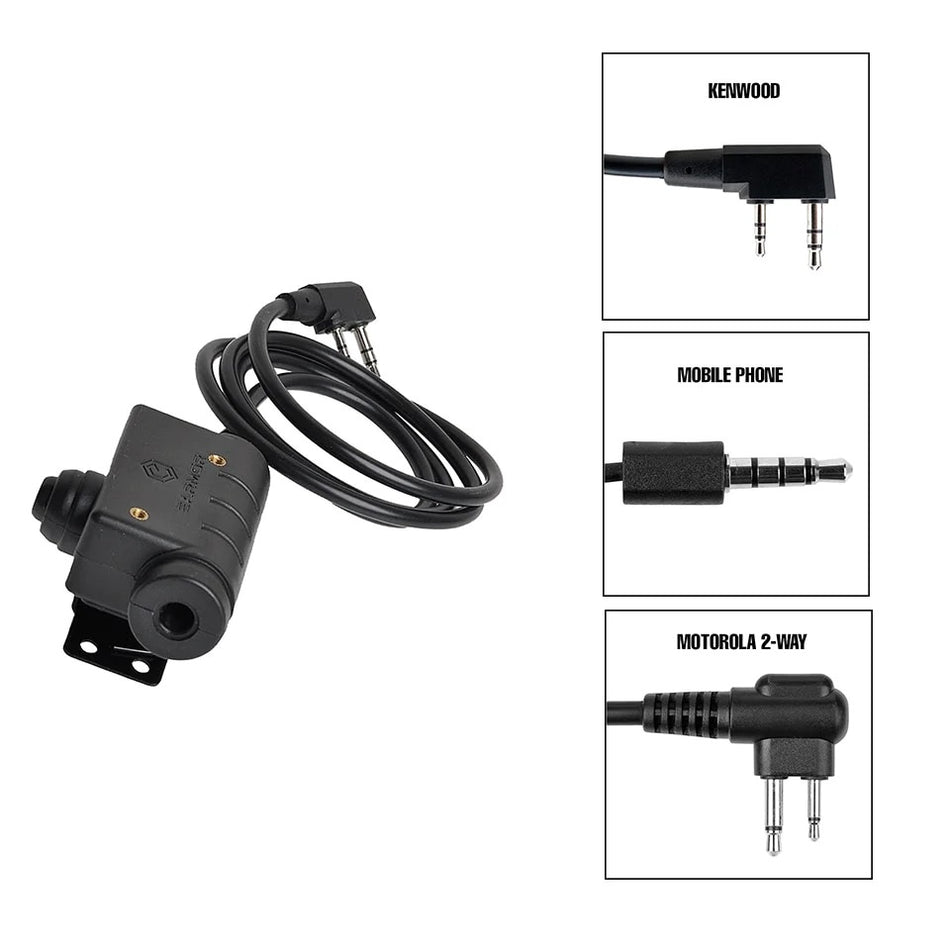 M51 Tactical PTT Motorola Two Pin - Black