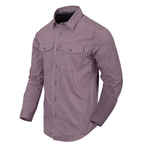 Covert Concealed Carry Shirt - Scarlet Flame Checkered