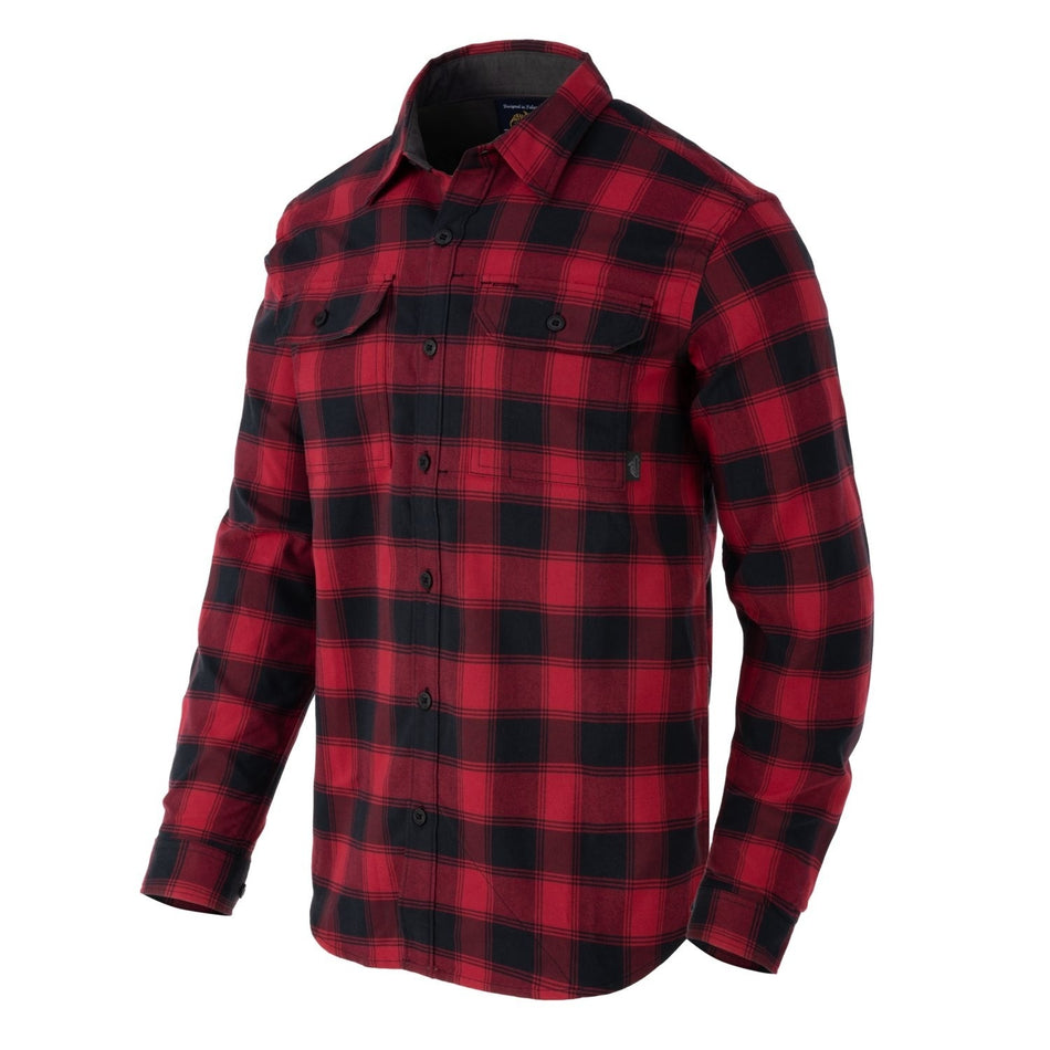 Greyman Shirt - Coral Crimson Checkered