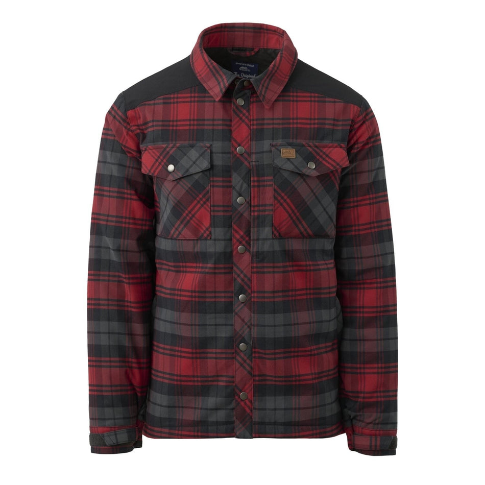 Winter Warden Shirt - Slate Crimson Plaid