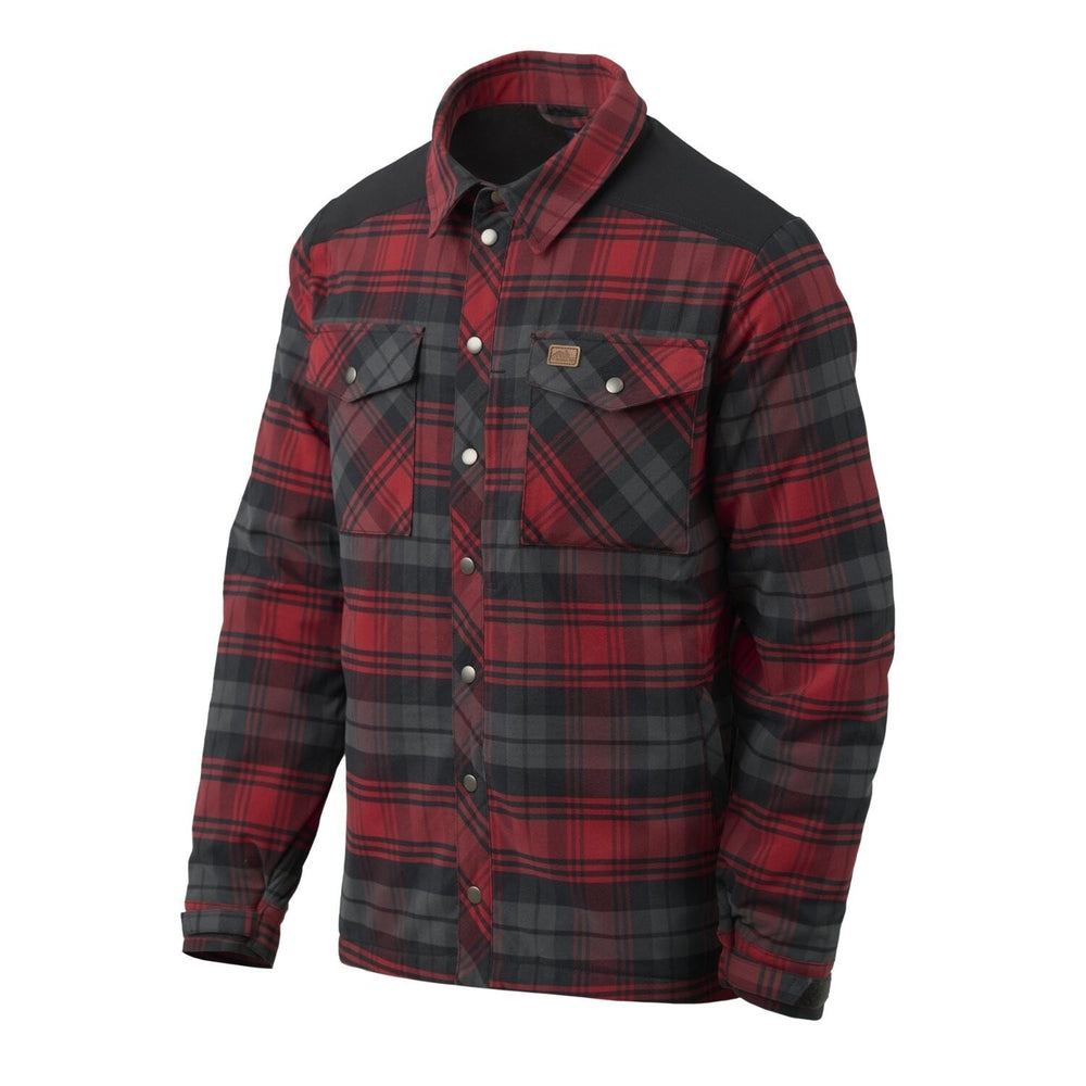 Winter Warden Shirt - Slate Crimson Plaid