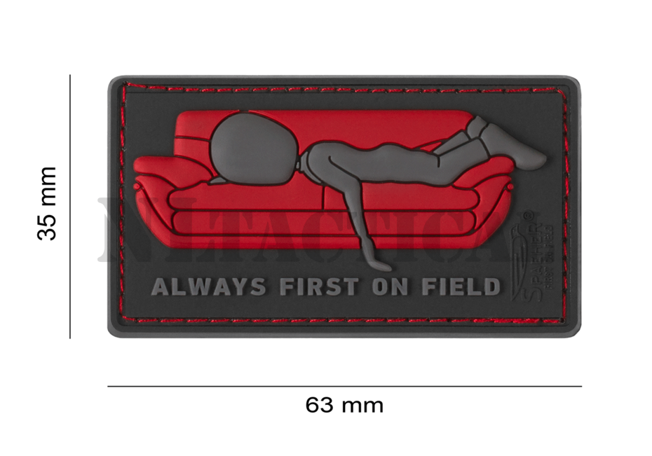 Always First on Couch Gummi-Aufnäher