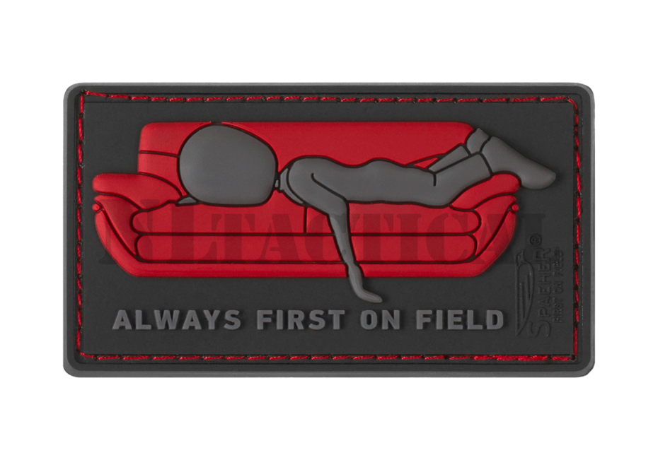 Always First on Couch Gummi-Aufnäher