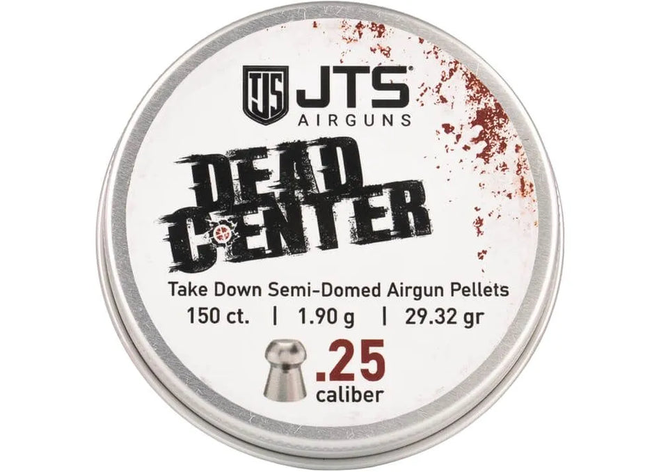 JTS Dead Center Precision Semi-Domed Airgun Pellets 6.35 mm 29.32 grain
