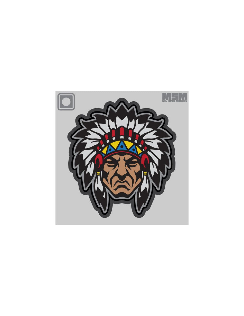 Native American Warrior Head 1 Patch - Full Color
