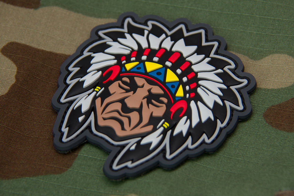 Native American Warrior Head 1 Patch - Full Color