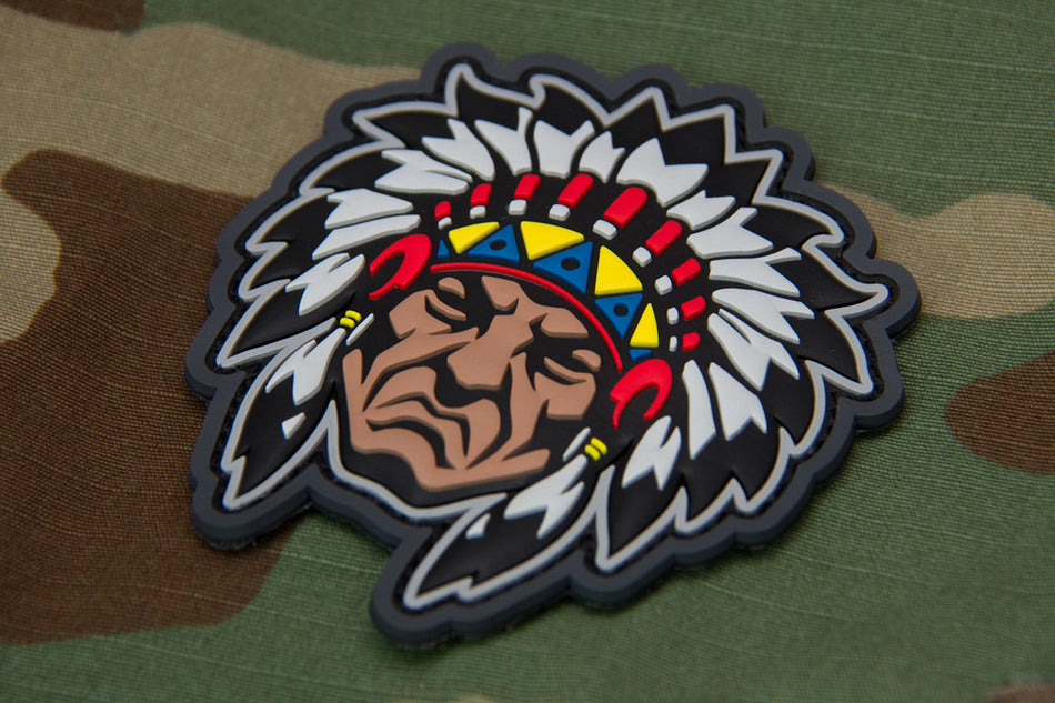 Native American Warrior Head 1 Patch - Full Color