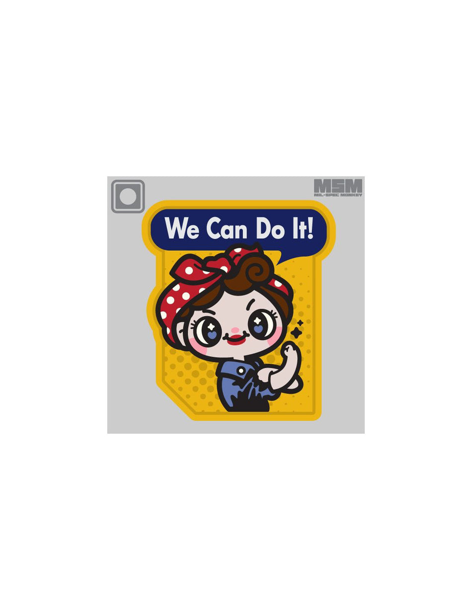 We Can Do it Cute PVC Patch - Fullcolor