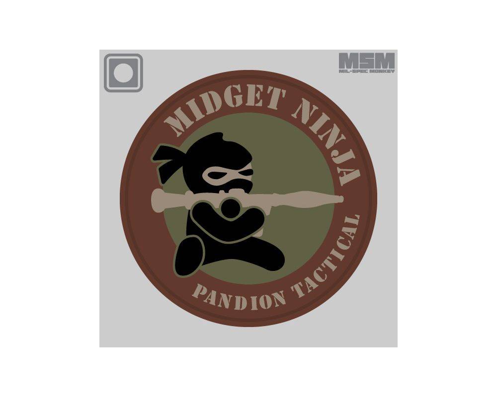 Midget Ninja RPG PVC-Aufnäher – Wald