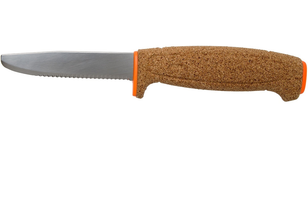 Schwimmfähiges Messer mit Wellenschliff – Orange