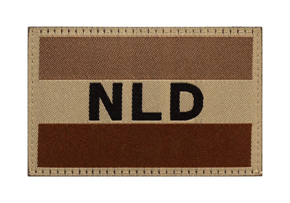 Dutch Flag 50 X 76mm - Desert