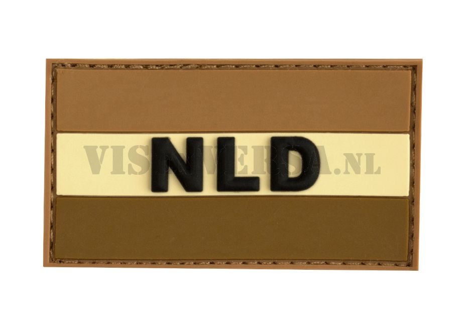 Rubber Badge - Nederlandse vlag - Desert