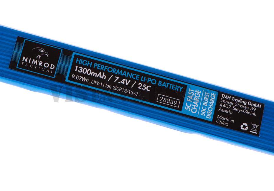 Nimrod LiPo 7.4V 1300mAh Twin - T-Plug (Deans)