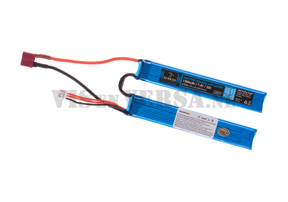 Nimrod LiPo 7.4V 1300mAh Twin - T-Plug (Deans)