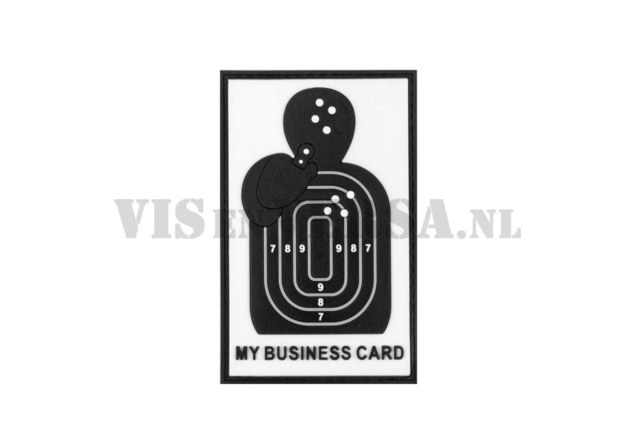 My Business Card Rubber Patch - Black/ White
