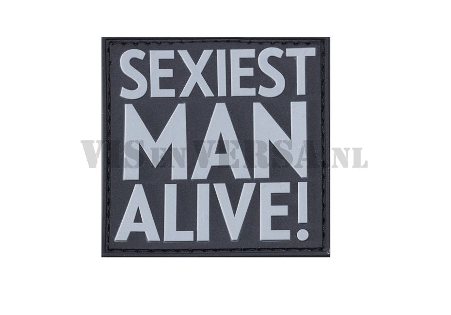 Sexiest Man Alive Rubber Patch - Black