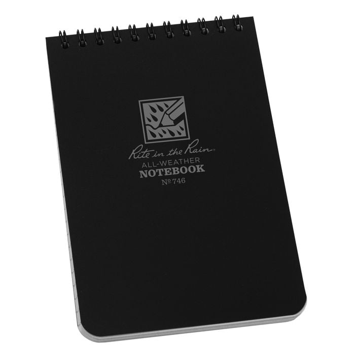 Taschen-Notizbuch mit Spiralbindung oben 10 X 15 cm – Schwarz