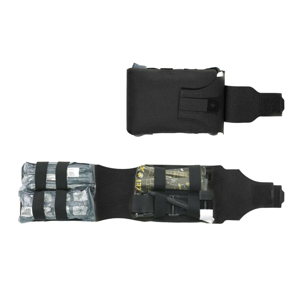 Laser Cut Large Horizontal Individual First Aid Kit Pouch - Black