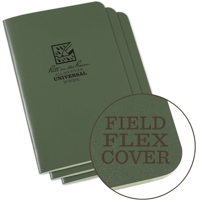 Field Flex Cover Notebook (3 stuks) 8,25cm X 11,75cm - Olive Drab