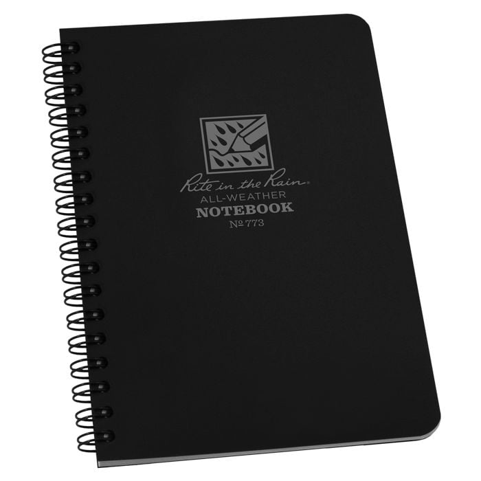 Side Spiral Notebook 12 X 18cm - Black
