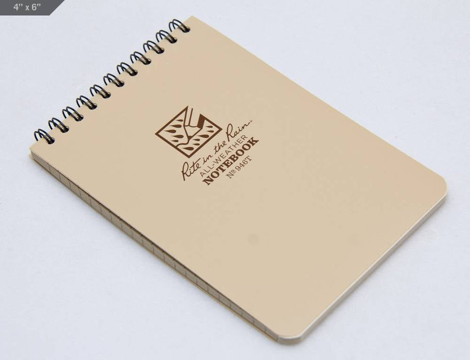 Pocket Top Spiral Notebook 10 X15cm - Tan