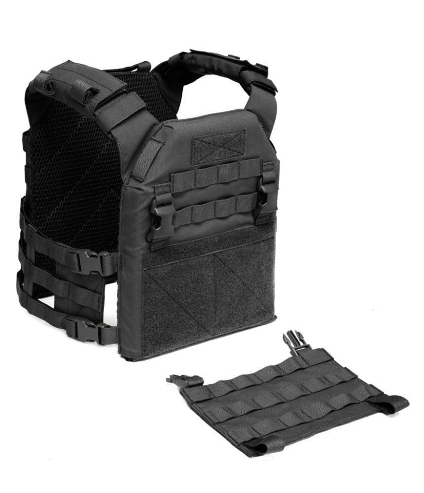 Warrior Detachable Molle Front Panel - Black