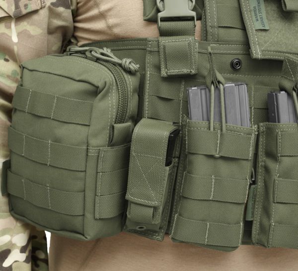 Single Direct Action 9mm  Pistol Mag Pouch - Olive Drab