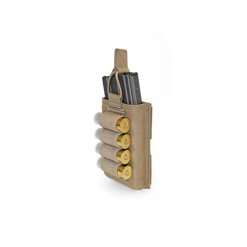 Einzeltasche Open 5.56 mit Schrotflintenstreifen – Coyote Tan