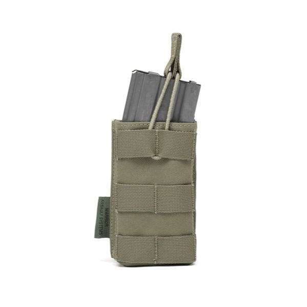 Einzelne offene 5,56-Magazintasche mit Bungee-Halterung – Ranger Green