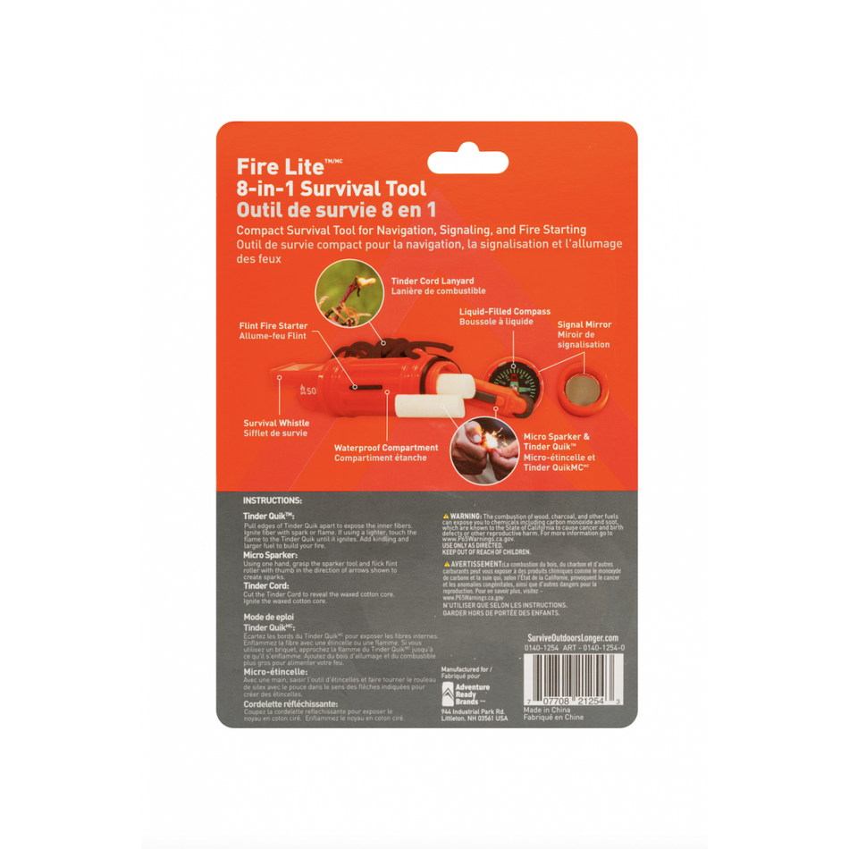 Fire Lite 8 in 1 Survival Tool - Orange