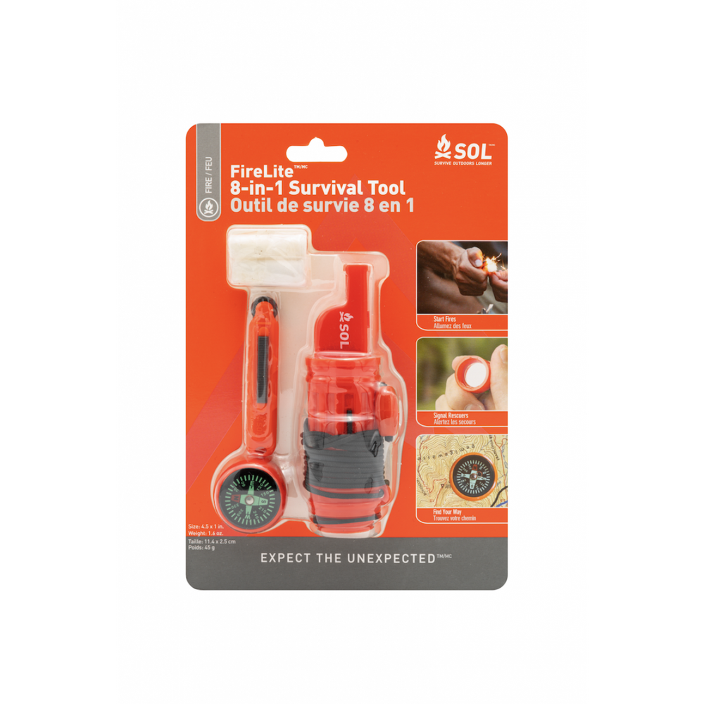 Fire Lite 8-in-1-Überlebenswerkzeug – Orange