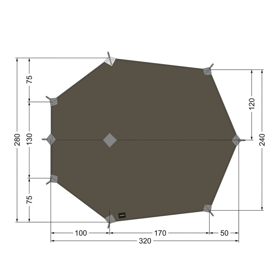 Tarp Wing 3LT - Stone Grey Olive