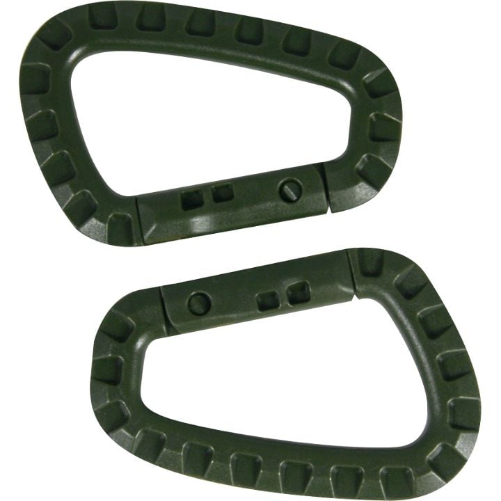 Tactical Carabiner 2 Pieces - Green