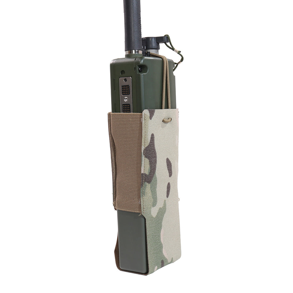 Laser Cut Wing Velcro MBITR/Harris Radio Pouch (Left Side) - MultiCam